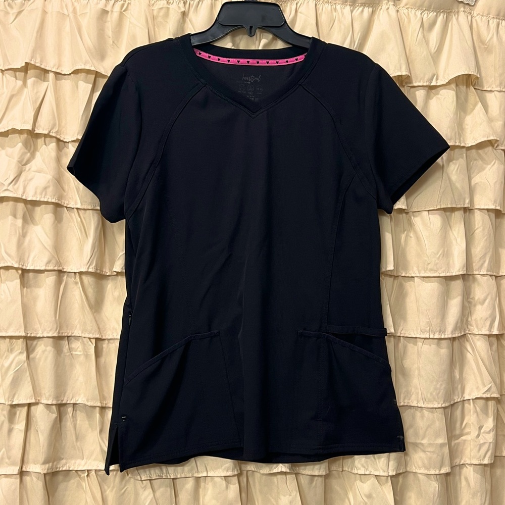 Medium black heartsoul scrub top